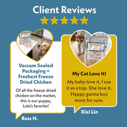 Fresh Is Best Freeze Dried Dog Treats - Raw Freeze Dried Chicken Breast for Dogs & Cats - Healthy Dog Training Treats in Resealable Zipper Bag - High-Protein Single Ingredient - Made in the USA8