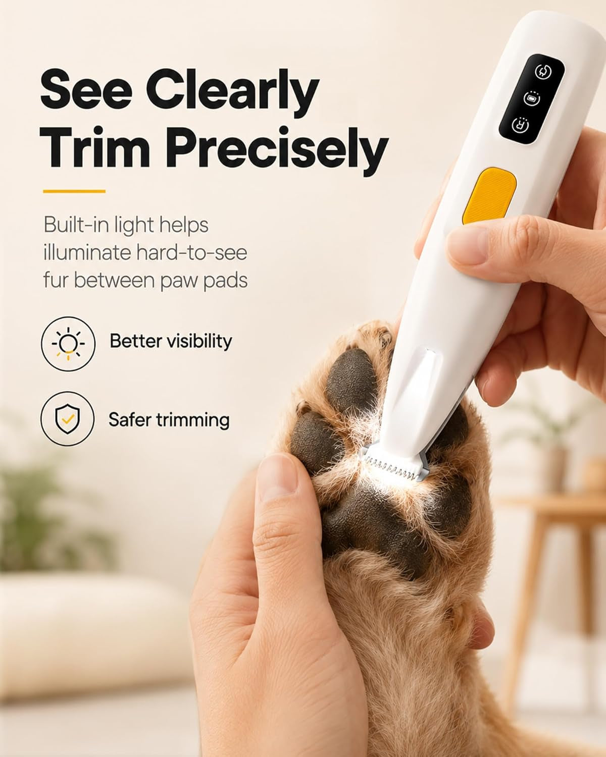 furbona-dog-paw-trimmer-18mm-quiet-dog-hair-trimmer-with-led-light-18mm-wide-blade-for-paws-face-ears-and-rump-led-light-35db-quiet-pet-grooming-ipx4-water-resistant-usb-rechargeable