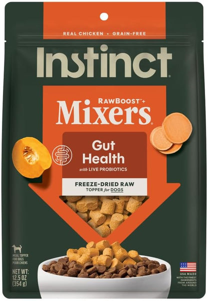 Instinct Freeze Dried Mixers, Dog Food Toppers, Gut Health, 5.5 Oz. Bag16