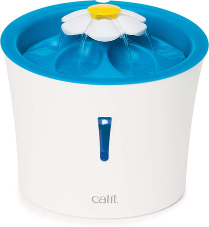 Catit Flower Fountain with Triple Action Filter, Cat Drinking Water Fountain, 3 L, Green | Cat Drinking Water Fountain12