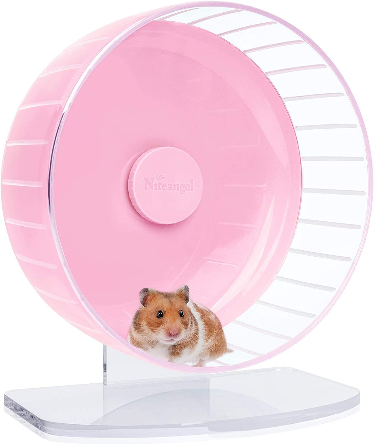 niteangel-super-silent-hamster-exercise-wheels-quiet-10-inch-running-wheel-can-10-6-13-4-adjustable-height-no-bend-back-spinner-running-for-dwarf-syrian-hamster-gerbils-mice-or-other-small-animal