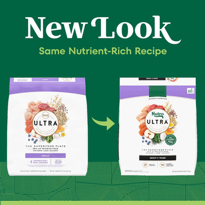 Nutro Ultra Dry Dog Food, Chicken, Lamb & Salmon Recipe, 30 Lb | Trio of Proteins, Blend of 14 Superfoods, Omega 3 & 6 for Radiant Coat, Antioxidants for Immunity, Natural Fiber, Non-Gmo3