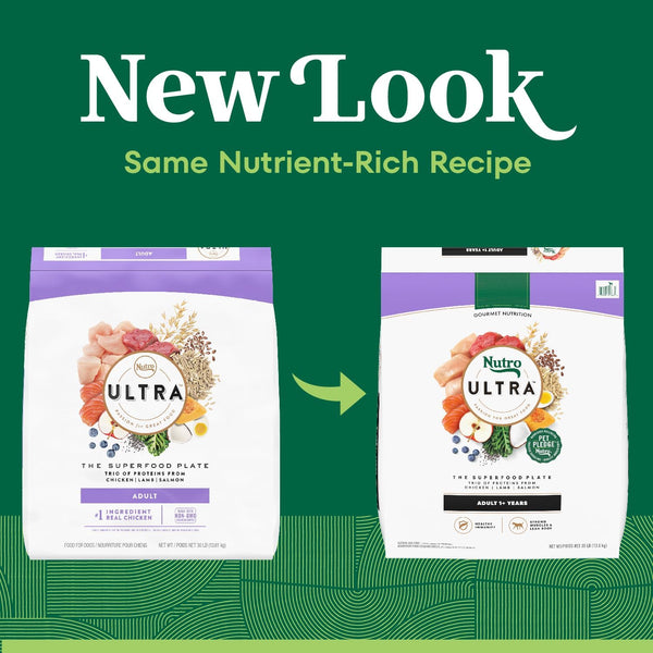 Nutro Ultra Dry Dog Food, Chicken, Lamb & Salmon Recipe, 30 Lb | Trio of Proteins, Blend of 14 Superfoods, Omega 3 & 6 for Radiant Coat, Antioxidants for Immunity, Natural Fiber, Non-Gmo3