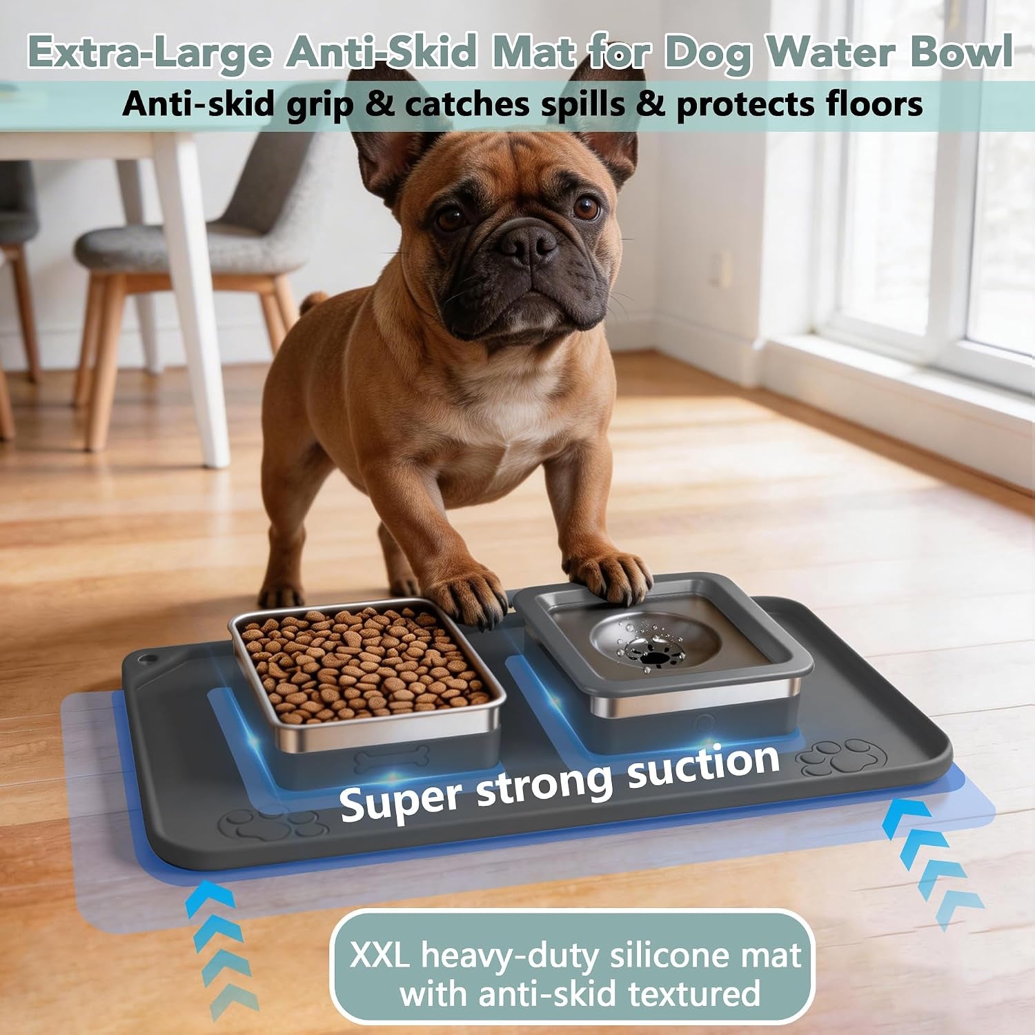 no-spill-1-5l-large-stainless-steel-dog-water-and-food-bowl-set-2-in-1-304-material-bowl-set-no-spill-water-food-floating-disk-slows-drinking-anti-slip-mat-easy-to-clean-home-travel