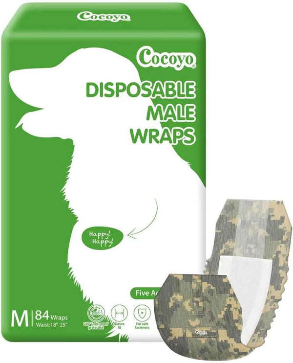 COCOYO Disposable Male Dog Wraps, Small Size, 84 Count, Super Absorbent, Breathable, Wetness Indicator9
