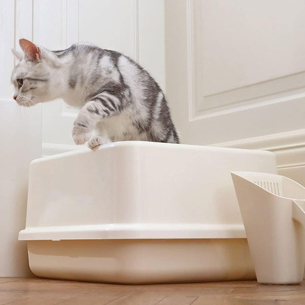 Dog Potty Training Toilet ﻿ Top Entrance Type Cat Litter Pot Semi-Closed Toilet Large Space Capacity Sand Bowl Pet Supplies(Blue)4