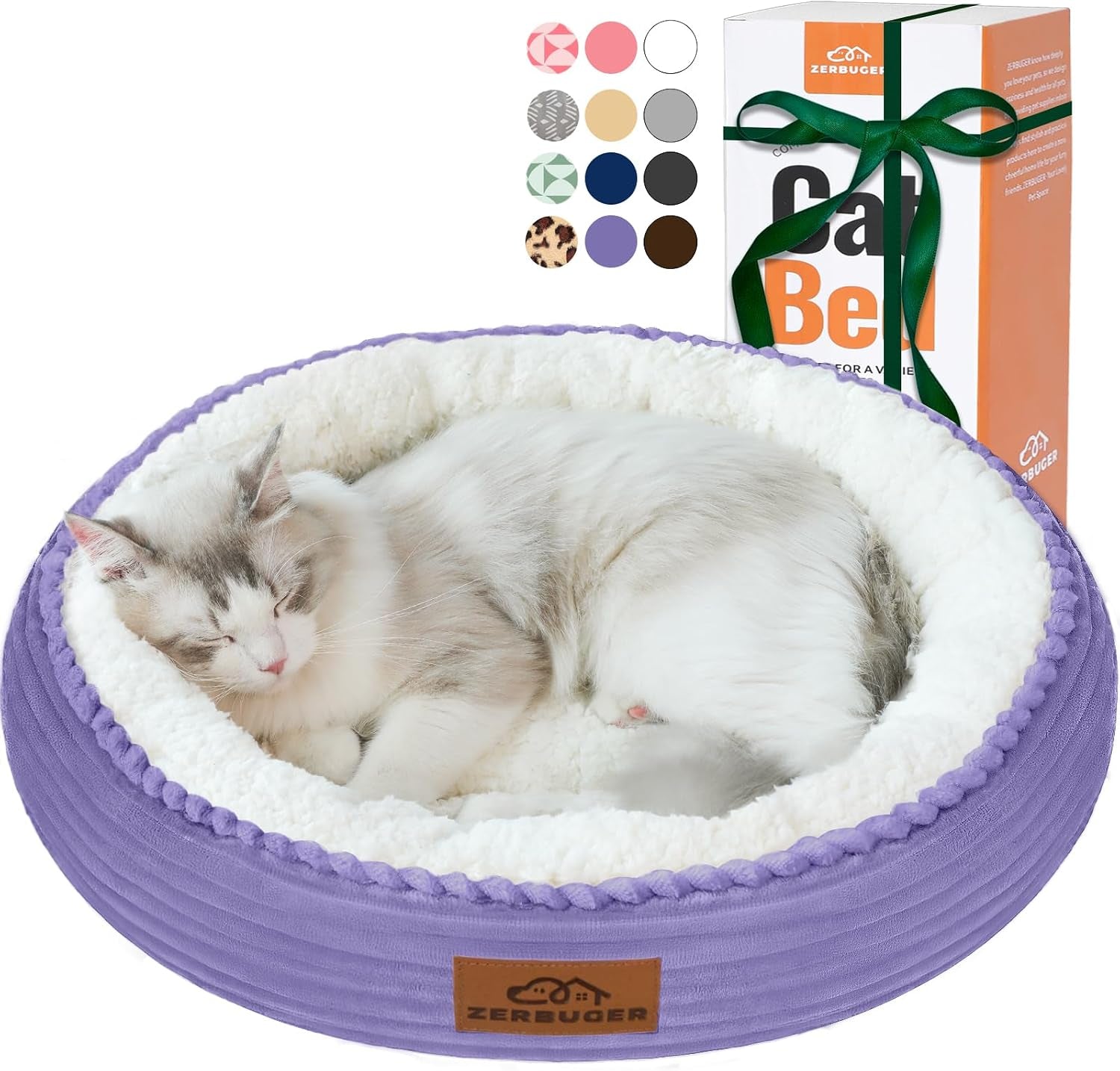 zerbuger-20in-washable-cat-beds-for-indoor-cats-round-donut-pet-bed-for-cats-small-dogs-puppy-kitten-anti-slip-bottom-calming-bed-gift-pink