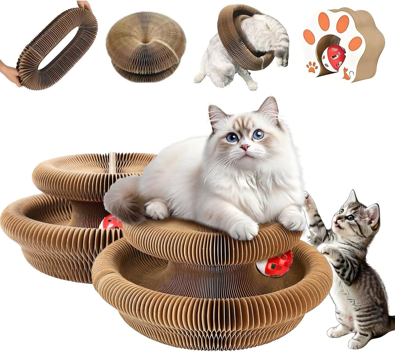 kitty-curls-cat-toy-foldable-magic-organ-cat-toy-magic-organ-cat-scratcher-board-foldable-recyclable-cat-accordion-toy-for-indoor-cat-playing-interactive-scratch-pad-with-toy-ball