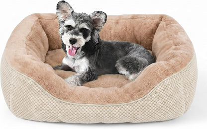 INVENHO Medium Dog Beds for Medium Dogs Washable, Rectangle Dog Bed Medium Size Dog, Orthopedic Dog Bed, Warming Soft Calming Sleeping Puppy Bed Durable Pet Bed with Anti-Slip Bottom M(30"X24"X9")14