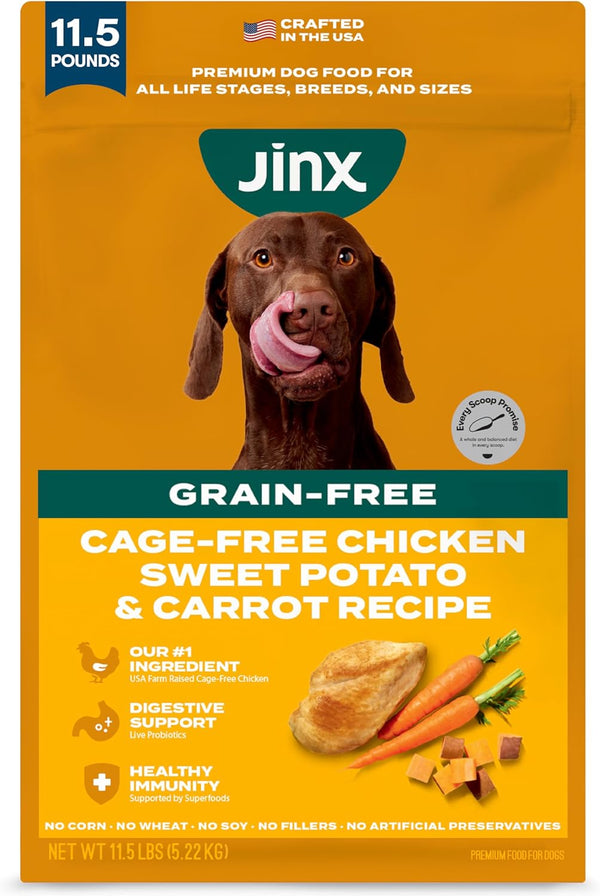 Jinx Grain Free Dry Dog Food - Real Salmon, Sweet Potato & Carrot, 4Lb | Premium Kibble for Digestive Support & Healthy Immunity - No Fillers, All Lifestages (Puppy, Adult & Senior), Breeds & Sizes12