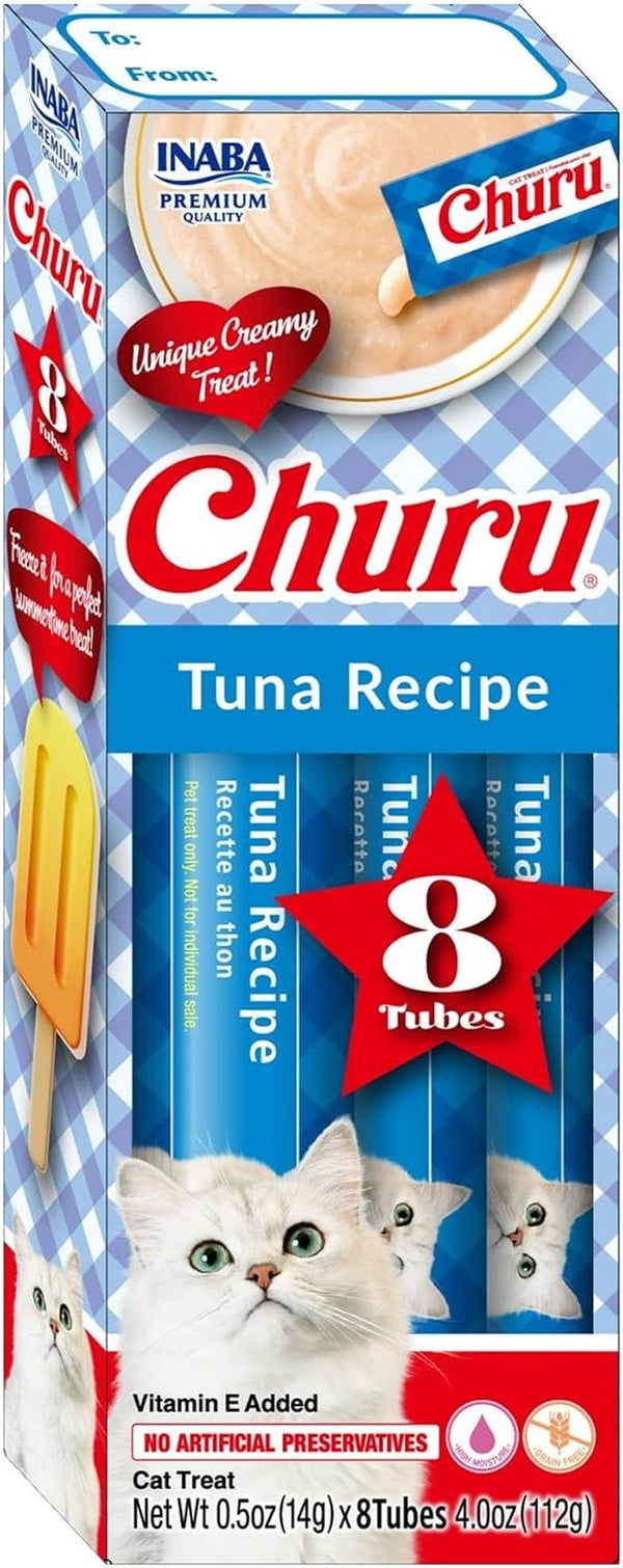 INABA Churu Lickable Purée Natural Cat Treats Gift Box - Chicken Recipe, 8 Tube Gift Box16