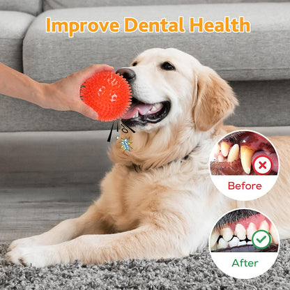 Petizer 6 Pack 2.5” Squeaky Dog Toy Balls, Floating Dogs Pool Balls, Spiky Dog Balls, Durable Interactive Fetch Toys for Puppy, Dog Chew Toys for Teething (2.5", Small Dog)6