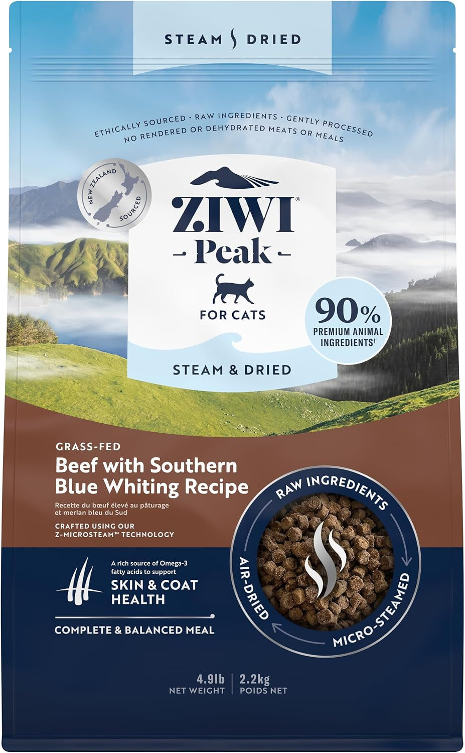 ziwi-peak-steam-dried-cat-food-cage-free-chicken-w-whole-mackerel-high-protein-skin-coat-health-low-carb-for-all-life-stages-28-8oz