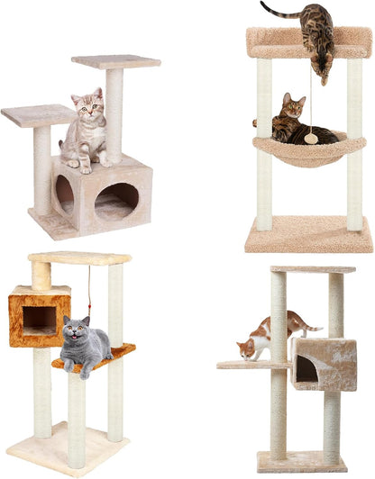 4 PCS M8 Cat Scratching Post Replacement, 15.7 X 3.1 Inch Sisal Pole Cat Tree Replacement Post with Screws, Refill Scratcher Posts for Indoor Kitten Tree Tower Spare Cat Furniture Protector5