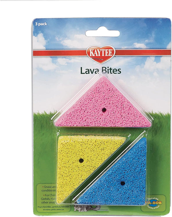 Kaytee Lava Bites Chew Toy for Chinchillas, Hamsters and Gerbils, 3 Pack1