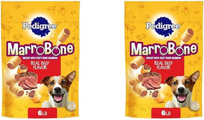 Pedigree Marrobone Bone Marrow Dog Treats, Beef Flavor, 6 Lb | Real Bone Marrow & Beef Flavor, Vitamins A, D & E, for Dogs 5-25 Lbs, Resealable Bag, Great for Small Dogs 5-25 Lbs11