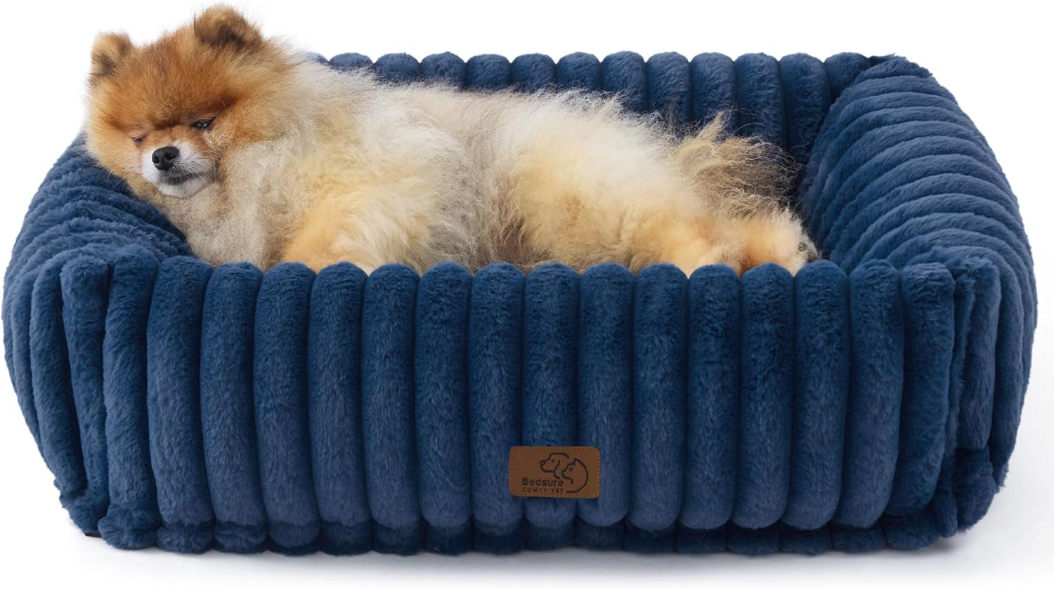 bedsure-comfyfleece™-cute-dog-bed-for-small-medium-dogs-washable-25in-cream-furry-puppy-beds-square-rectangle-orthopedic-corduroy-aesthetic-pet-beds-removable-zipper-cover-non-slip-bottom-up-to-15-lbs