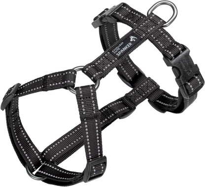 EXCELLENT ELITE SPANKER No Pull Dog Harness Reflective Nylon Vest L-Shaped Adjustable Easy Pet Harness for Small Medium Large Breeds Dogs Walking Training Black Red(Pink-M)10