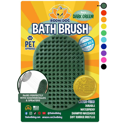 Bodhi Dog Shampoo Brush - Pet Grooming & Bath Supplies for Dogs and Cats - Bath Brush for Long & Short Hair - Premium Scrubber for Shower, Showerhead, Sprayer & Bathing (One Pack, Blue)12