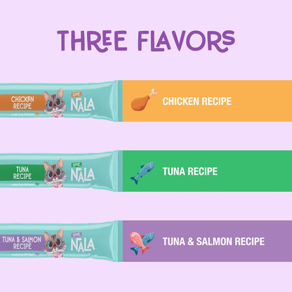 LOVE, NALA - Natural Lickable Cat Squeeze up Treat,Topper - Variety Pack Mousse - Wet Food Cat Puree - Grain Free, Non-Gmo, Minerals, Vitamins - 24 Pack 12 Oz.2