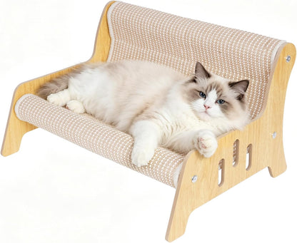 Sisal Cat Scratcher Sofa, Durable Frame Cat Couch Scratcher for Indoor Cats, Mess-Free No Shedding Cat Scratcher Bed, Multi-Functional Lounge for Scratching & Playing, Easy Assembly Furniture8