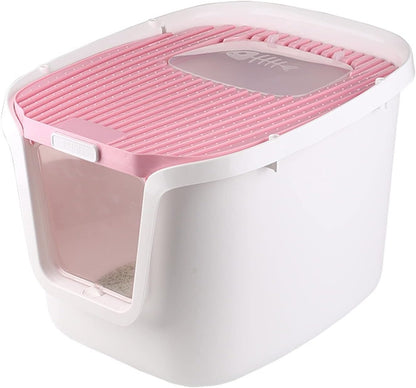 Dog Potty Training Toilet ﻿ Cat Litter Box Top Entry Type Pan with Scoop Large Anti-Splashing Closed Potty Suitable for 12.5KG(C)1