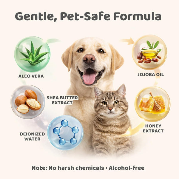 Pet Glove Wipes for Dogs & Cats with Coconut Scent, No Rinse Full Body Cleaning Large Gloves (9.84 X 9.05 Inch), Gentle Grooming for Paws Face Ears Eyes Coat, Alcohol Free, 20 Pack4
