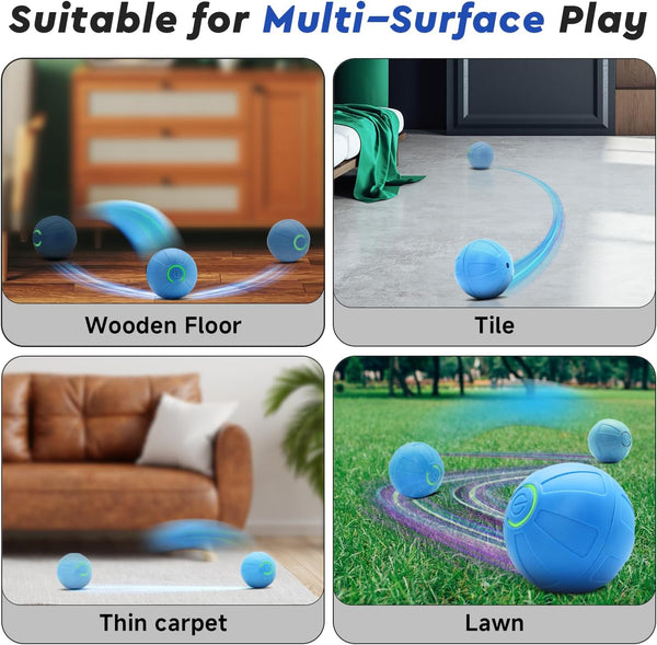 Interactive Small Dog Toy Ball, 2 Inch Smart Jumping Ball for Puppy/Small Dogs, Activated Automatic Bouncing Moving Vibrating, Dog Toy for Small Dogs to Keep Them Busy（Sky Blue）7