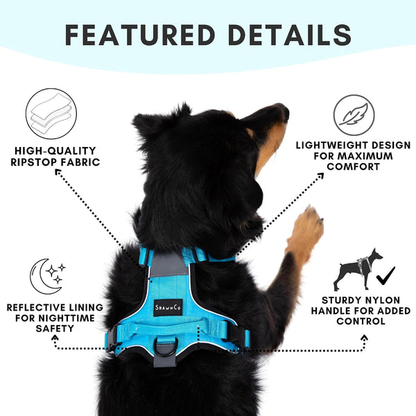 Shawnco Basecamp Dog Harness, No-Pull Pet Vest with 3 Leash Clips, Padded, Reflective, Lightweight and Adjustable Harness with Handle for Small, Medium and Large Dogs (ICY Lilac, M)5