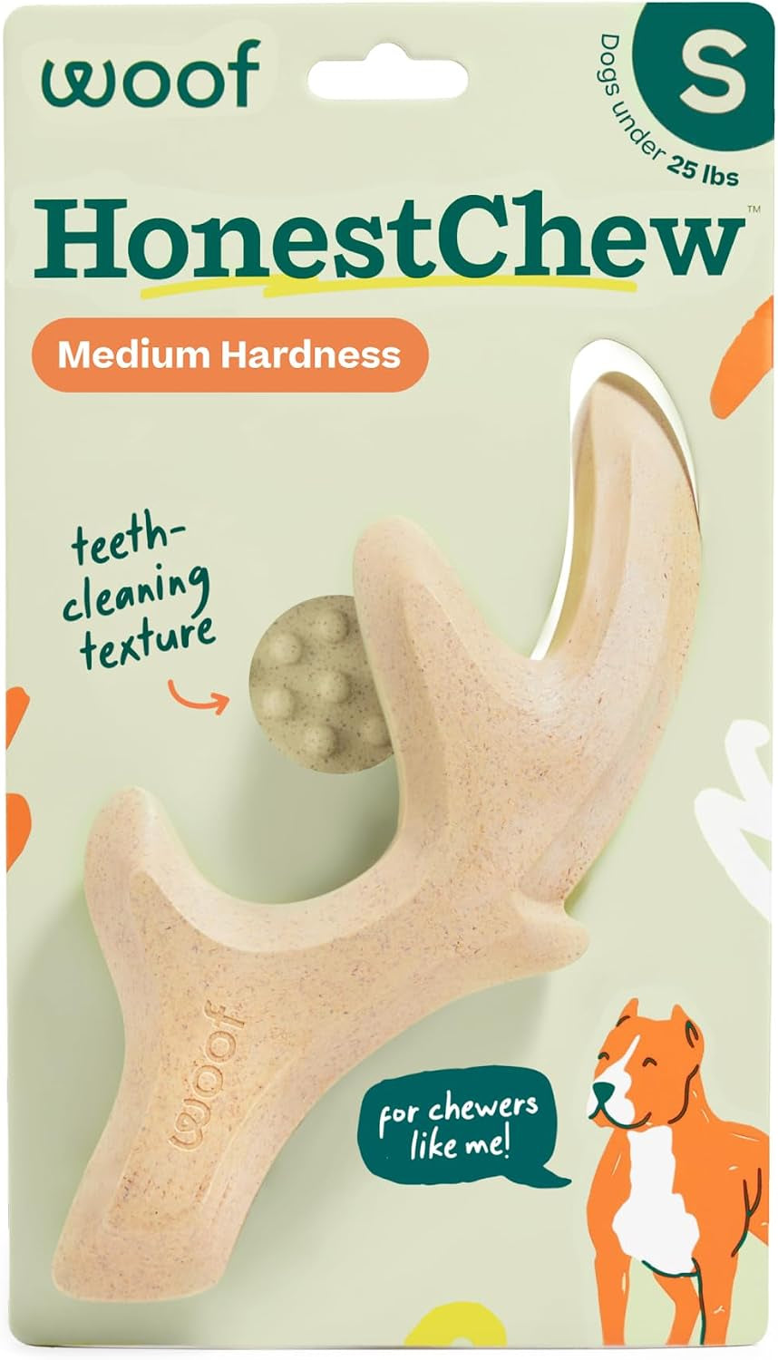 woof-honestchew-antler-dog-chew-toy-for-dogs-25-60-lbs-includes-antler-infinity-plant-based-materials-splinter-resistant-durable-chews-supports-dental-care-gift-ready-set
