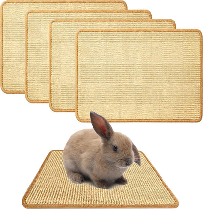 2PCS Rabbit Scratch Mat, Natural Bunny Pad Claws and Teeth Care, 16X12 | Bunny Scratching Pad Rabbit Mats for Cages, Rabbit Mat Chew Toys for Bunny Pet Cage Bedding for Biting Sleeping Nesting9