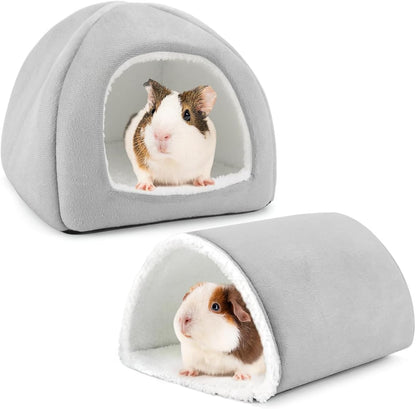 Guinea Pig Hideout with Tunnel, Washable Fleece House Bed | Chinchilla Hideaway, Enrichment Toys, and Cage Accessories for Ferret Hedgehog Small Animal8