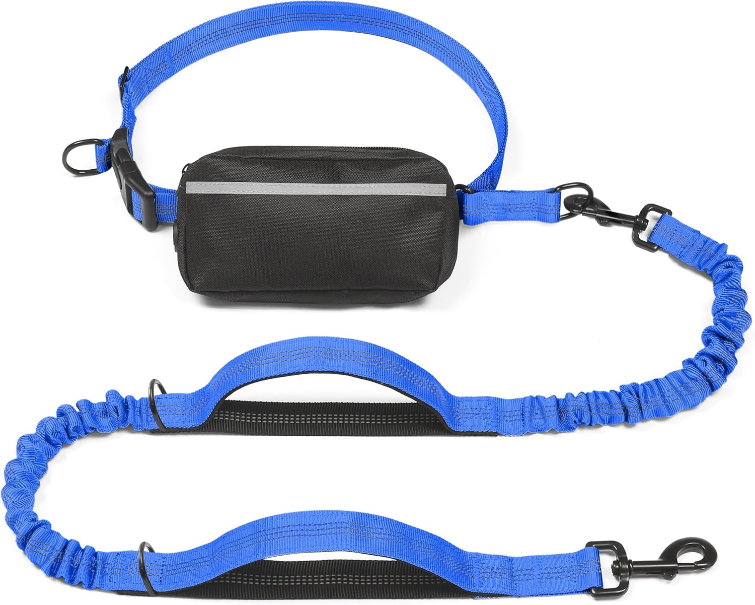 iyoshop-hands-free-dog-leash-with-zipper-pouch-dual-padded-handles-and-durable-bungee-for-walking-jogging-and-running-your-dog-large-25-120-lbs-black