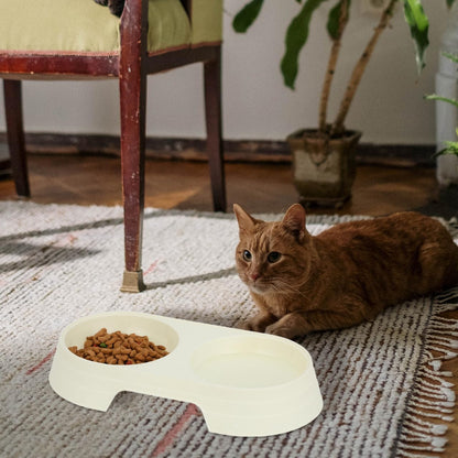 Luxshiny Pet Feeder 8Pcs Anti-Tip Double Feeding Bowls Elevated Cat Food and Water Dishes with Stable Design for Healthy Eating Posture8