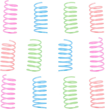 Fashion'S Talk 12PCS Glow-In-The-Dark Springs Cat Toys for Indoor Cats,Jelly Color Interactive Play Kitten Toys for Chase and Exercise6