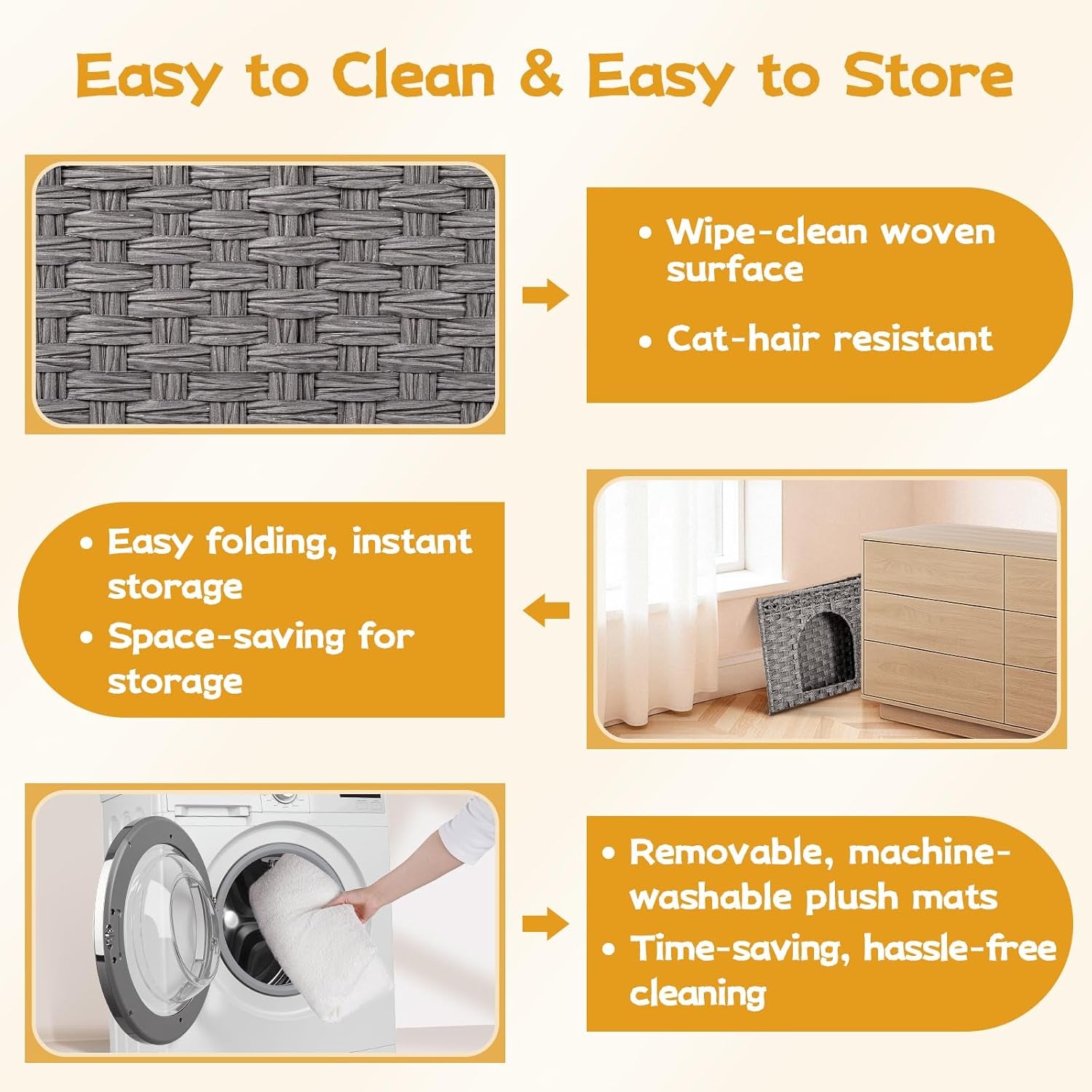 snughome-handwoven-rattan-cat-house-indoor-foldable-cat-bed-cave-with-2-removable-bed-mats-large-kitten-house-hideaway-pet-cube-16-54-x-16-54-x-12-6-inches-grey-for-living-room-bedroom