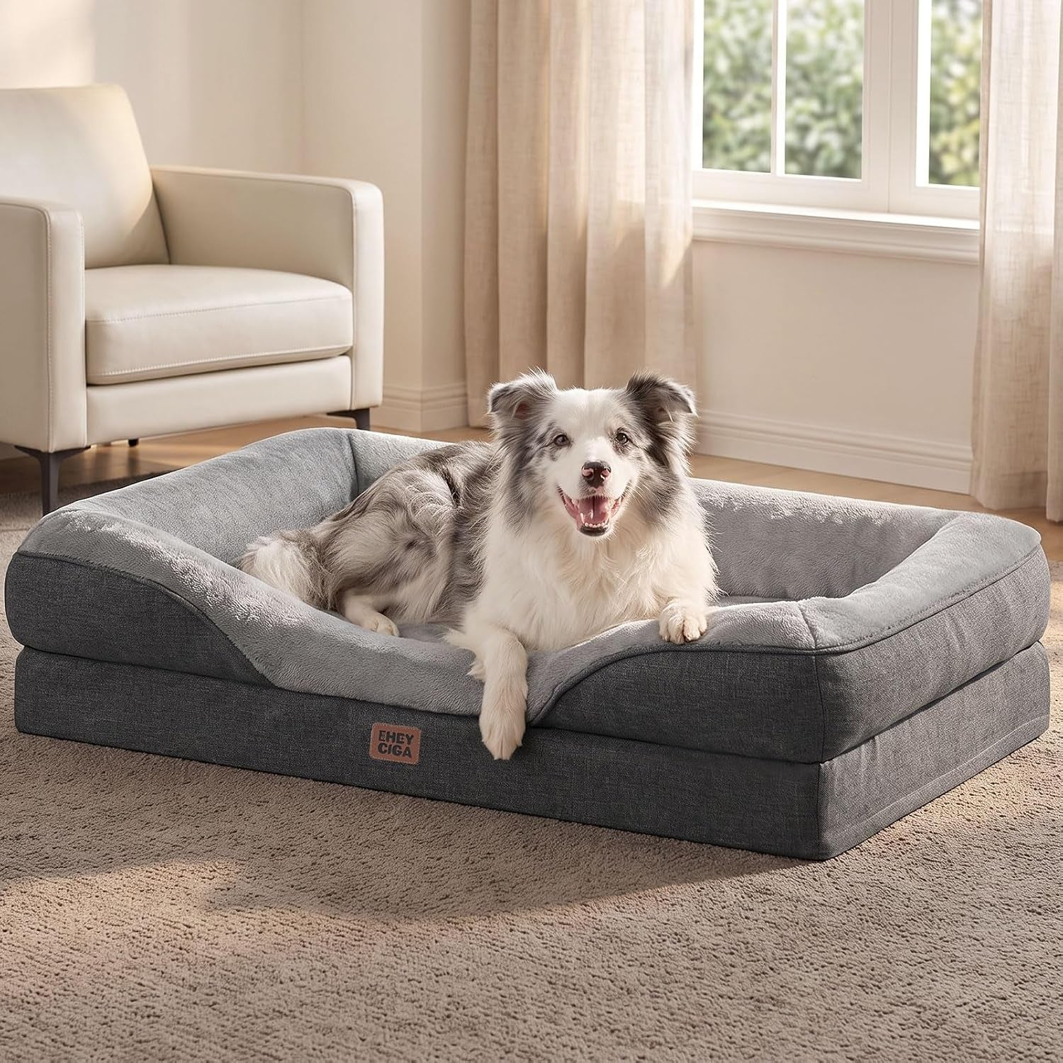 eheyciga-orthopedic-xl-dog-bed-for-large-sized-dog-42x30-inch-extra-large-memory-foam-dog-couch-bed-with-sides-waterproof-liner-washable-removable-cover-bolster-pet-sofa-grey