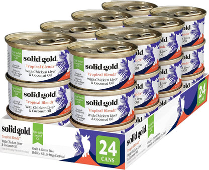 Solid Gold Wet Cat Food Pate for Indoor Cats - Healthy Canned Cat Food Pate W/Real Chicken, Omega Fatty Acids, Vitamins & Minerals - Grain Free & Gluten Free Can Meals for Cats & Kittens - 24Ct/3Oz29