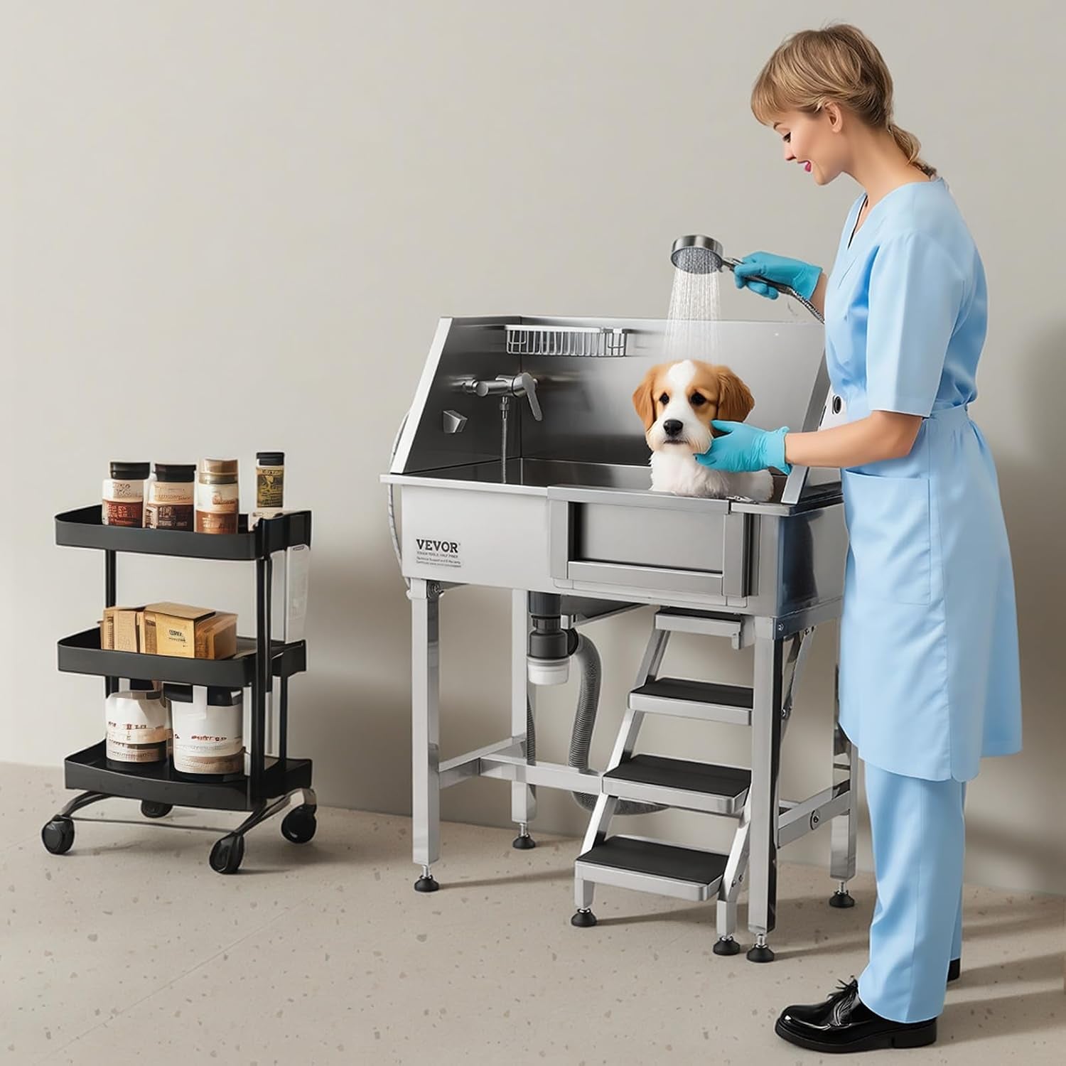 vevor-dog-washing-station-34-professional-stainless-steel-pet-grooming-tub-bathtub-with-shower-faucet-soap-holder-non-slip-stairs-right-door-easy-clean-pet-wash-sink-for-small-dogs-cats