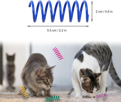 12PCS 12Colors Cat Spring Toys for Indoor Cats | Interactive Coil Springs for Self Play, Heavy Plastic Cat Spiral Spring, Hunting, Biting, Swatting Creative Kitten Toy.2