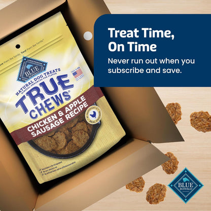 Blue Buffalo True Chews Chicken & Apple Sausage Natural Dog Treats, Real Meat Dog Snacks, Healthy Reward or Training Treat, Made in the USA with Real Chicken & Natural Ingredients, 12 Oz.10
