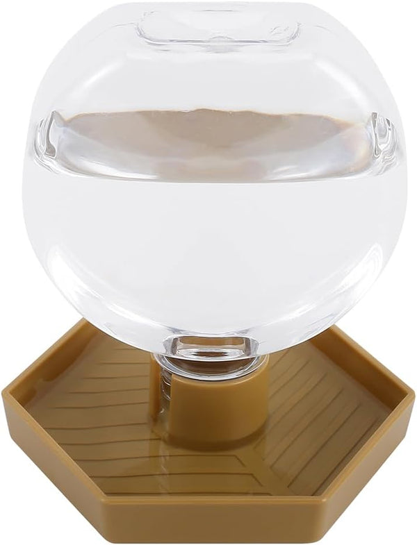 Reptile Water Feeder,Gecko Bearded Dragon Automatic Water Dispenser 12 Oz Amphibians Waterer Dish Terrarium Bowls for Lizards Turtles Snake Frog,Round Shaped1