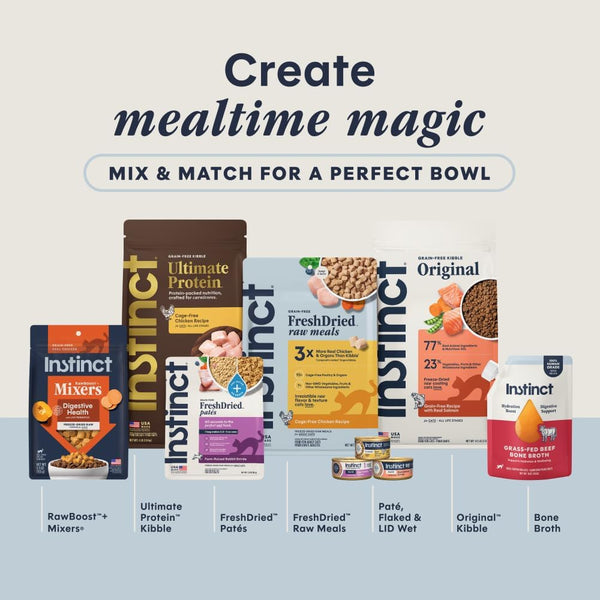 Instinct Freeze Dried Mixers, Cat Food Toppers, Digestive Health, 5.5 Oz | Freeze-Dried Raw Meal Topper or Treat, Functional Whole Foods, Fiber, and Probiotics for Gut Support9