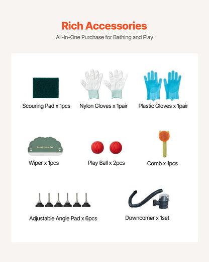 VEVOR Dog Washing Station, 34" Professional Stainless Steel Pet Grooming Tub Bathtub with Shower Faucet Soap Holder Non-Slip Stairs Right Door Easy Clean Pet Wash Sink for Small Dogs Cats6