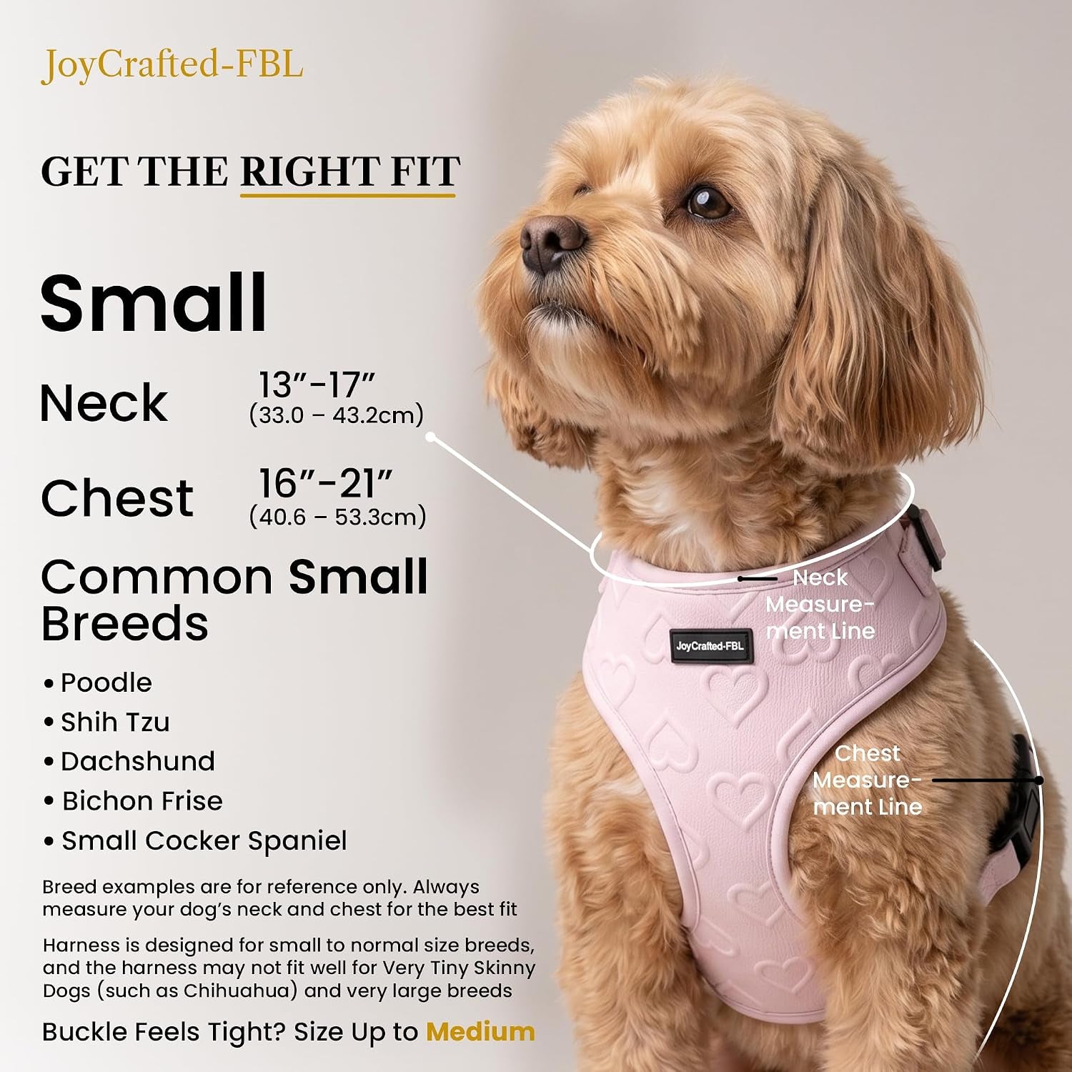 no-pull-harness-leash-set-for-small-sized-dogs-soft-padded-breathable-neoprene-harnesses-lightweight-adjustable-step-in-vest-with-cute-heart-print-secure-back-d-ring-neck-13-17-chest-16-21