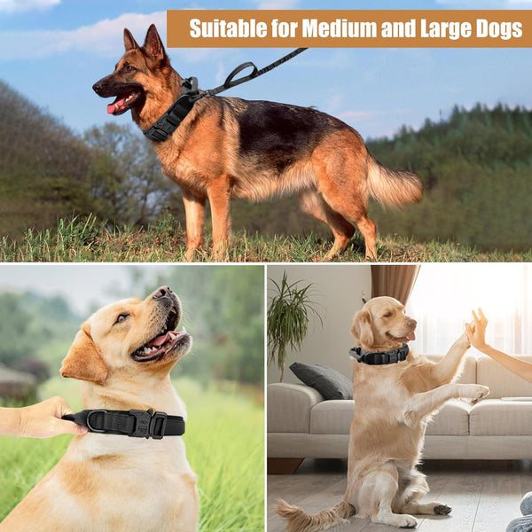 Tactical Dog Collar Leash Set,Dog Collar with Controll Handle for Large Dog5