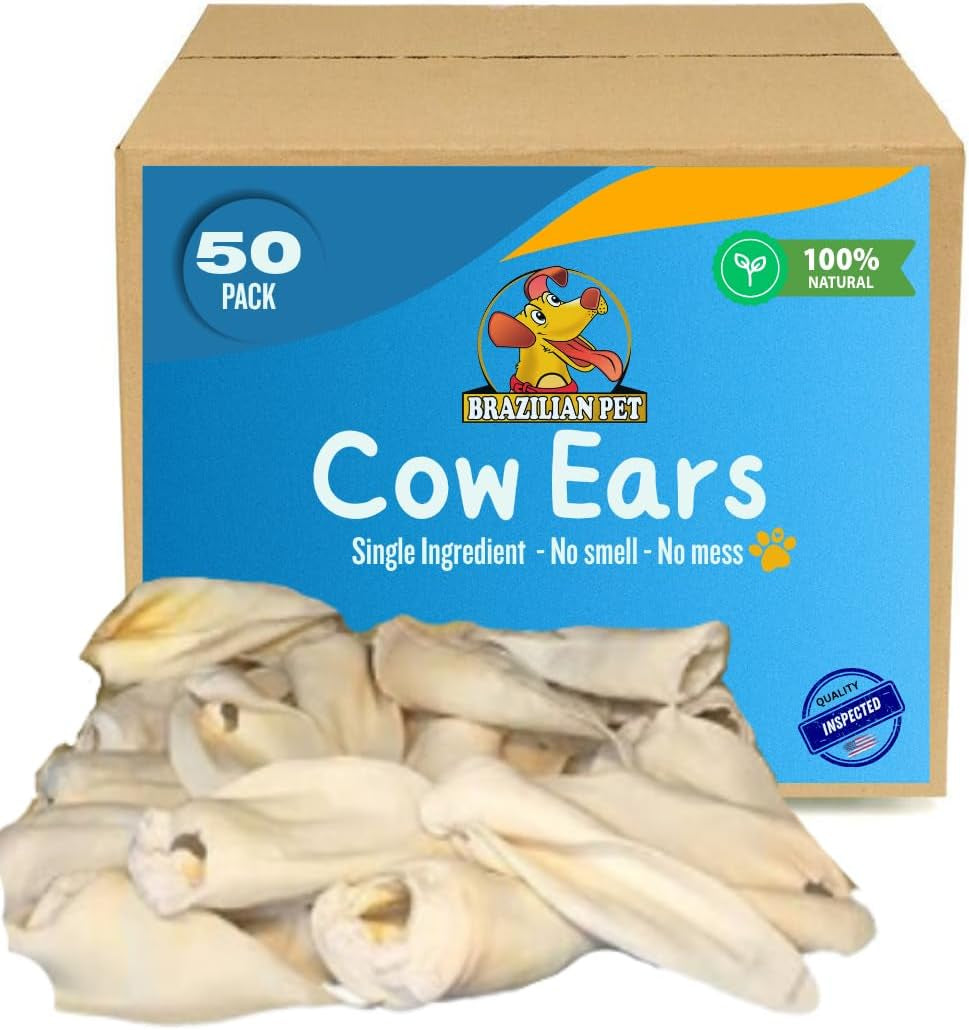 brazilian-pet-100-natural-real-cow-ears-50-pack-prime-dog-chews-over-5-inches-free-range-grass-fed-cattle-no-additives-chemicals-or-hormones