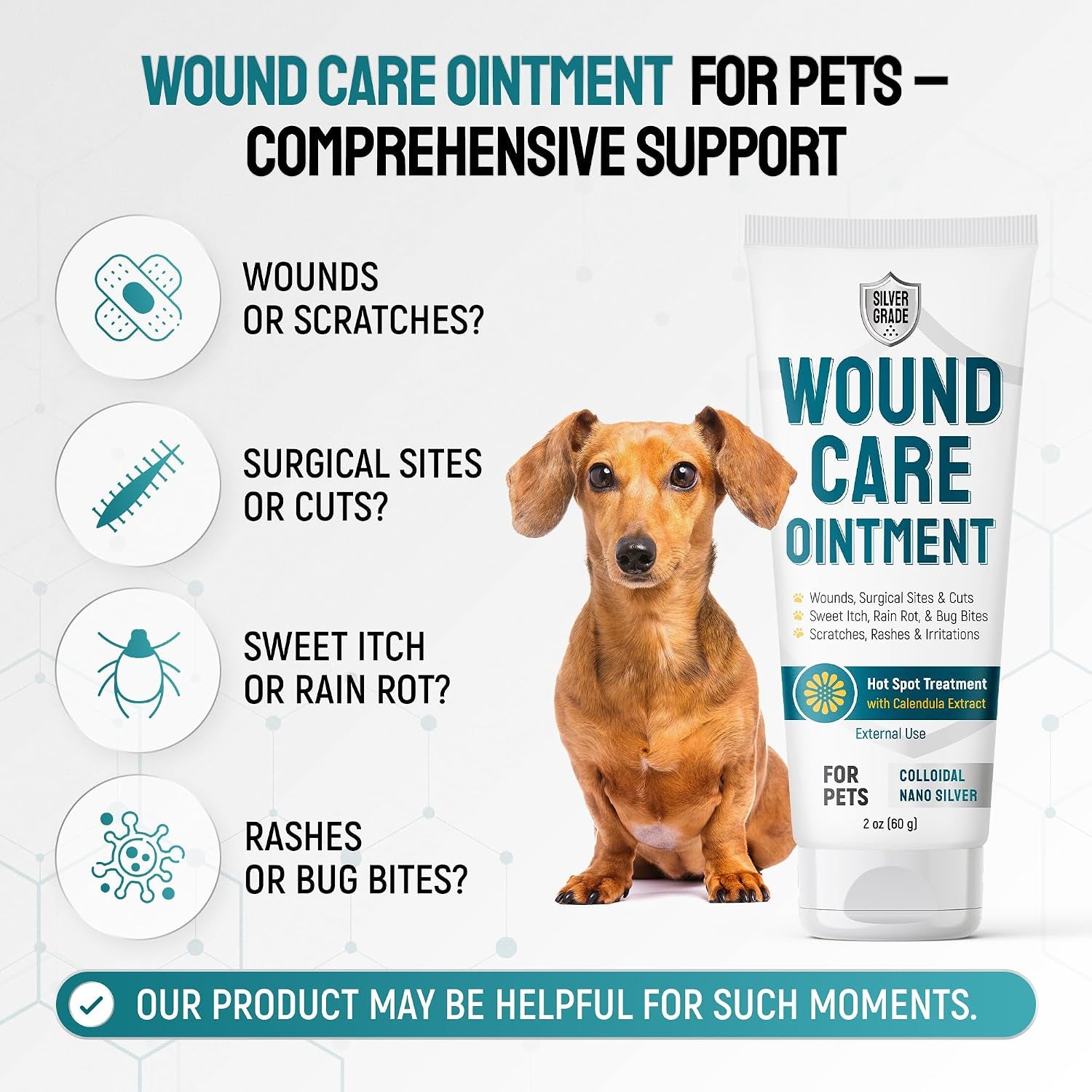 dog-wound-care-ointment-with-silver-calendula-for-scratches-irritations-bites-feline-canine-hot-spots-treatment-in-a-gel-form-wound-antibiotic-ointment-for-dogs-cats-2-oz