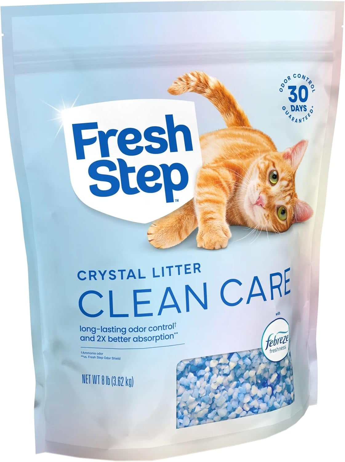 fresh-step-clean-care-crystsal-cat-litter-with-febreze-freshness-ammonia-block-technology-lightweight-fresh-step-crystals-low-dust-8-lb-bag-pack-of-2