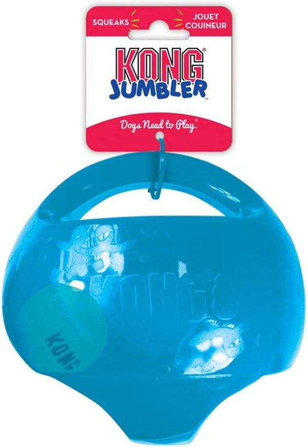KONG Jumbler Ball - Interactive Toy for Dog & Puppy Playtime - Fetch Toy with Tennis Ball - Dog Supplies for Engaging Play - for Medium/Large Dogs - Assorted Colors3